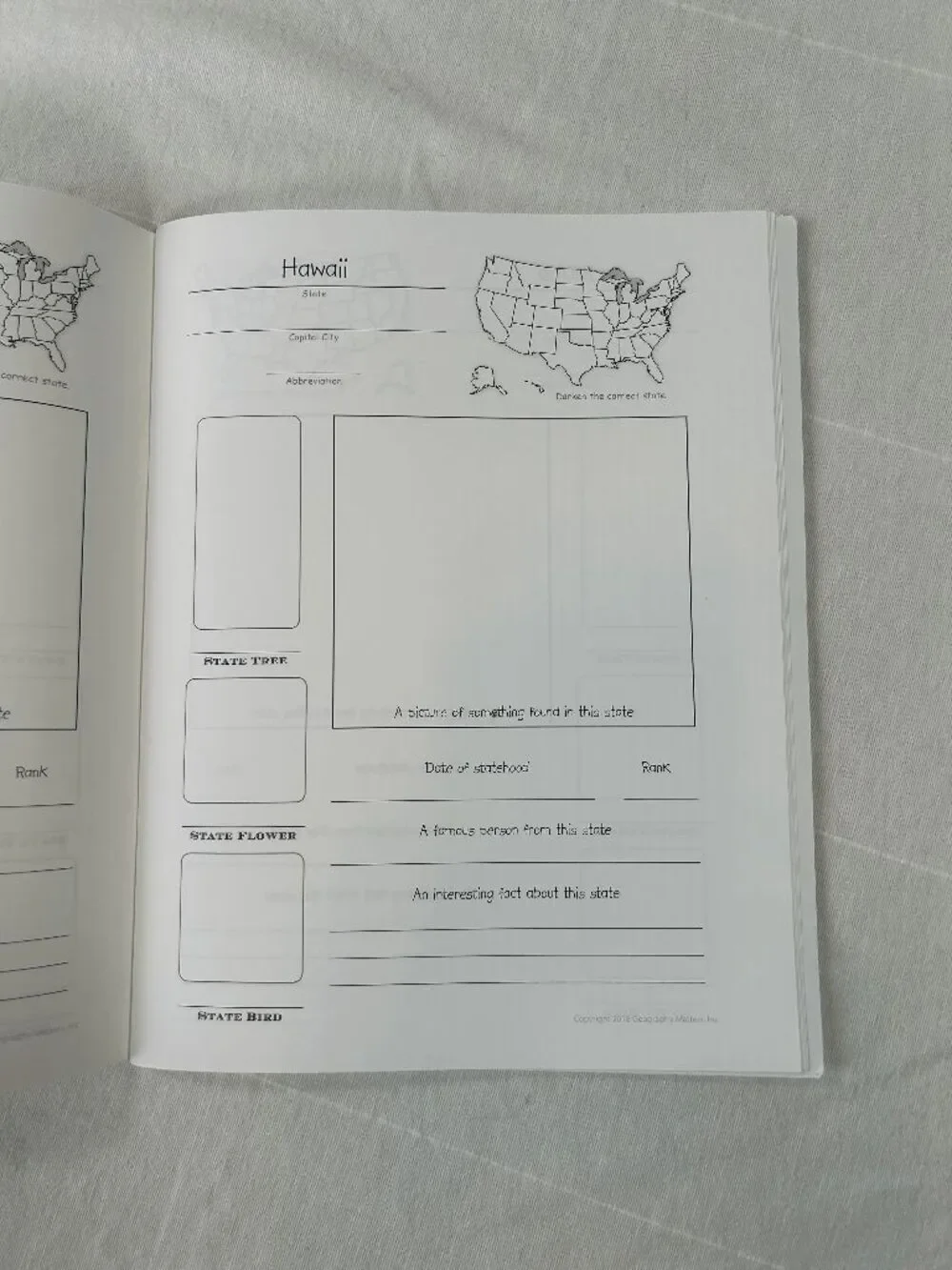 GeoMatters Junior State Notebook New w/Stickers Homeschooling Geography